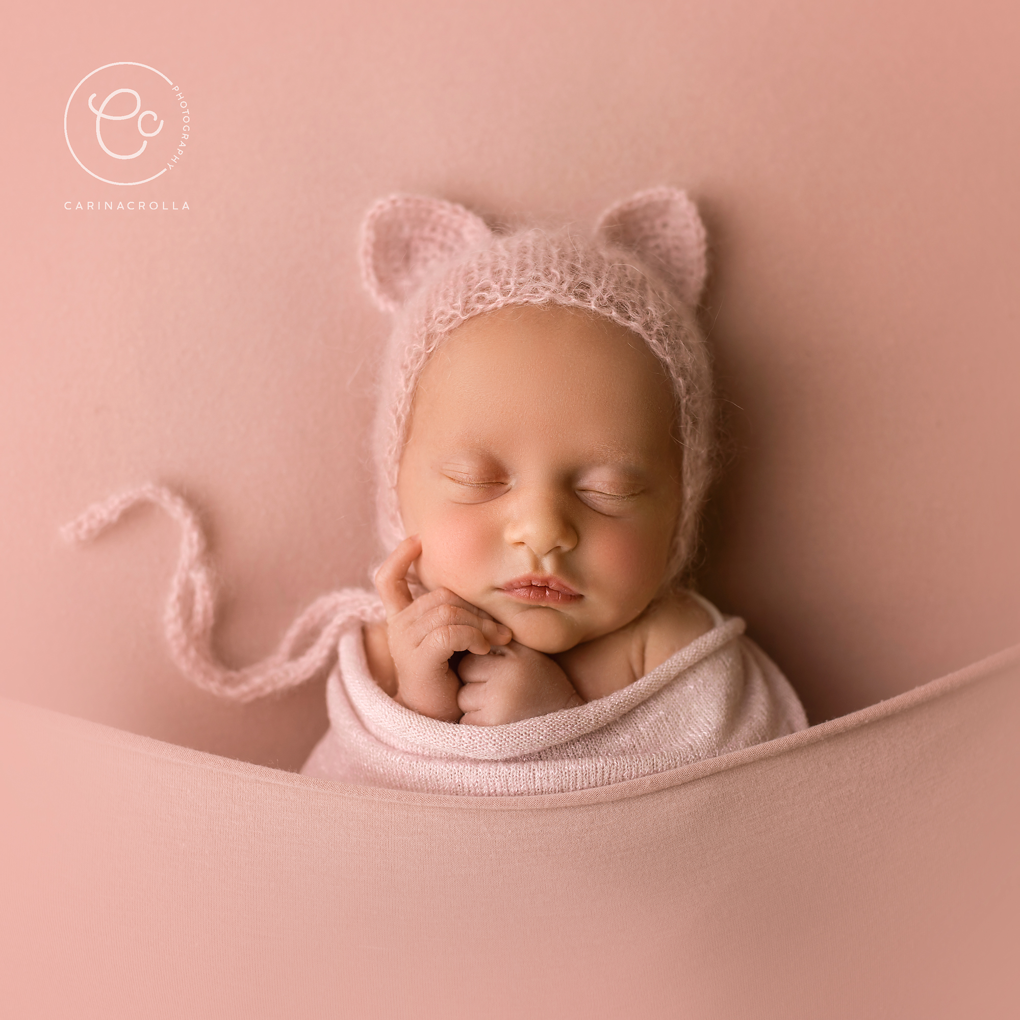 newborn girl photography pink